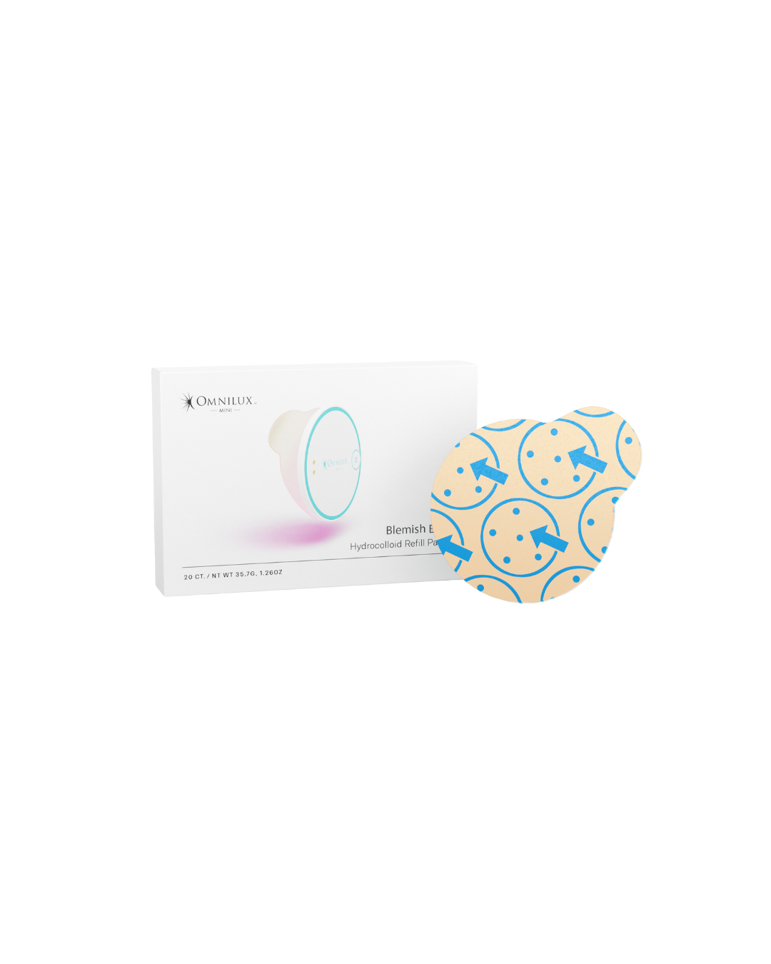Omnilux Mini Blemish Eraser Hydrocolloid Refill Patches (20 count)