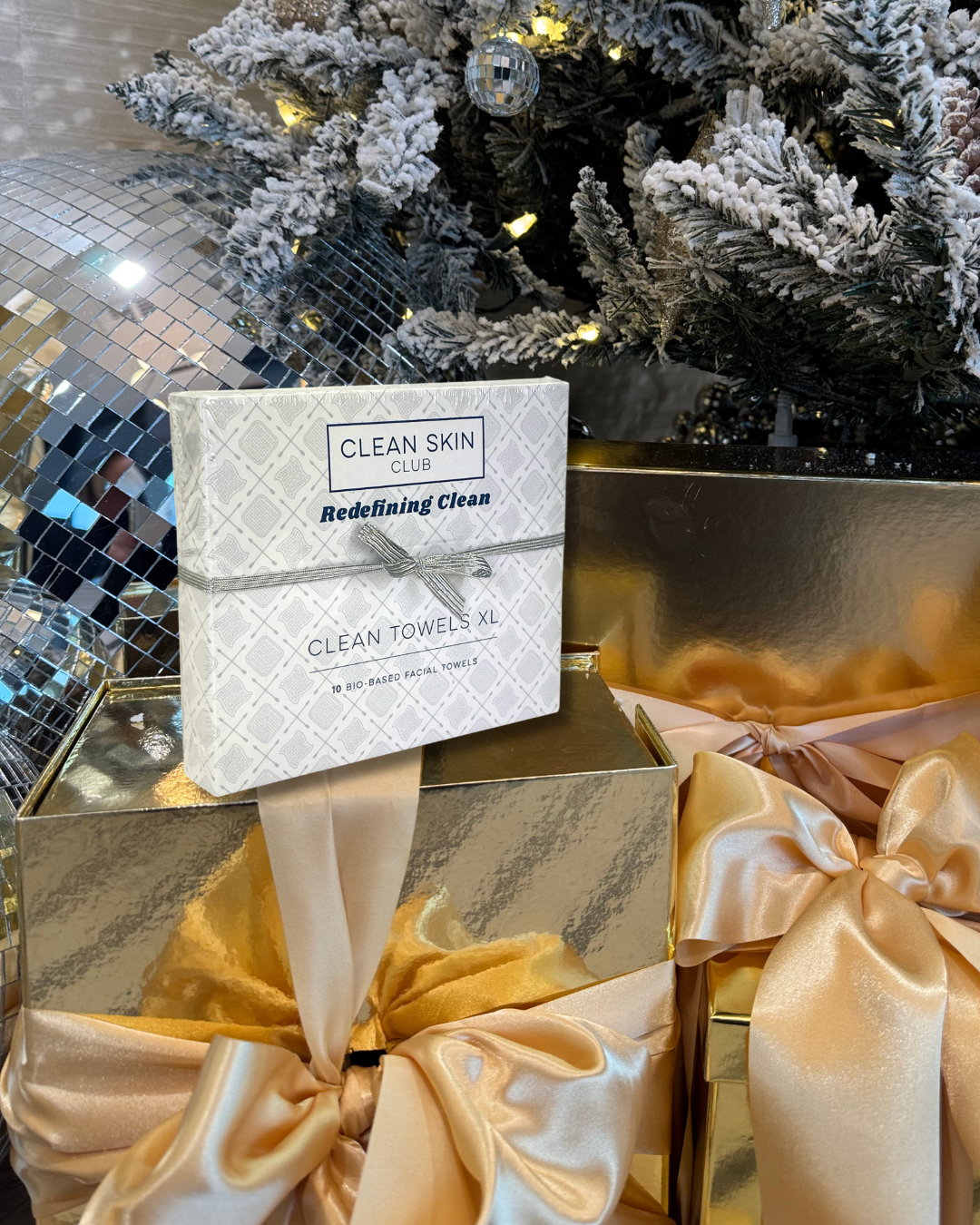 Clean Skin Club Towels Travel Pack under the Christmas Tree