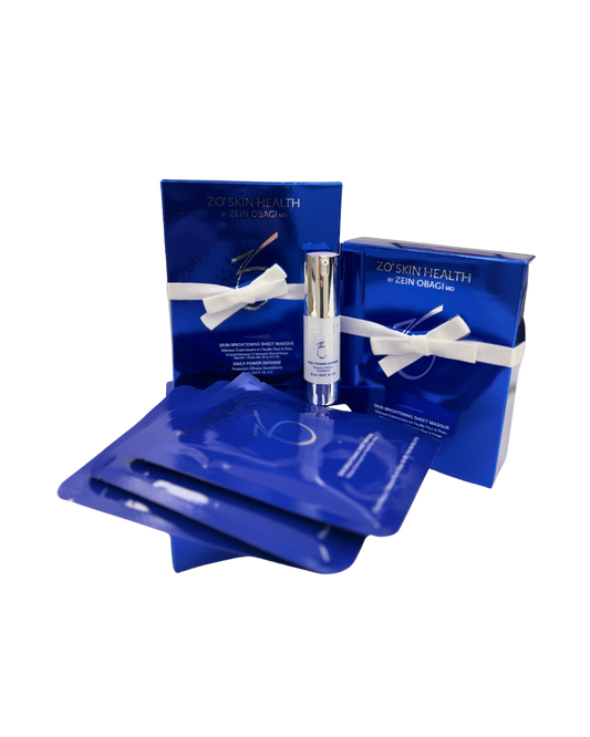 ZO Skin Health Travel Daily Power Defense + 3 Skin Brightening Sheet Masque Set