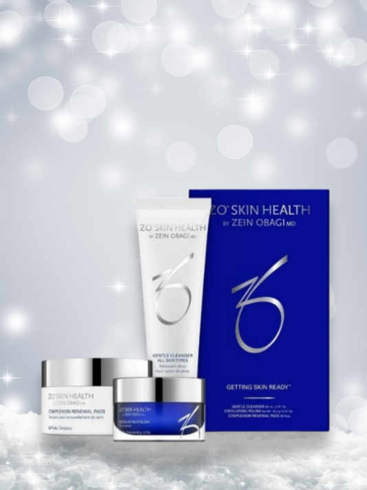 ZO Skin Health Getting Skin Ready (GSR) Kit: Gentle Cleanser, Exfoliating Polish, Complexion Renewal Pads for All Skin Types - Renew Wellness & Aesthetics 