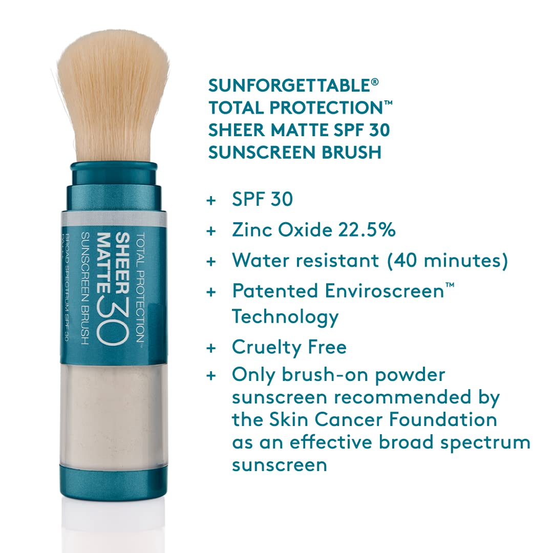 Colorescience Sunforgettable Total Protection Brush - On Sheer Matte SPF 30Sunscreen - Renew Wellness & Aesthetics