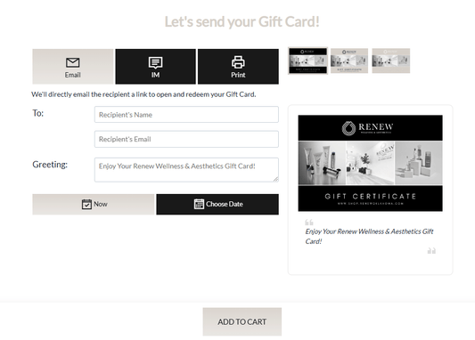 Digital Gift CardsGift Card - Renew Wellness & Aesthetics