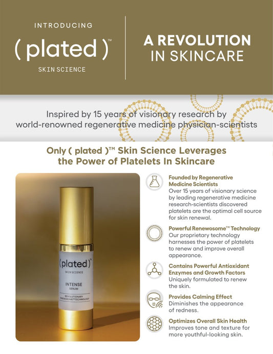 Plated Skin Science Intense Serum, Topical Exosome Growth Factor SerumAnti - Aging - Renew Wellness & Aesthetics