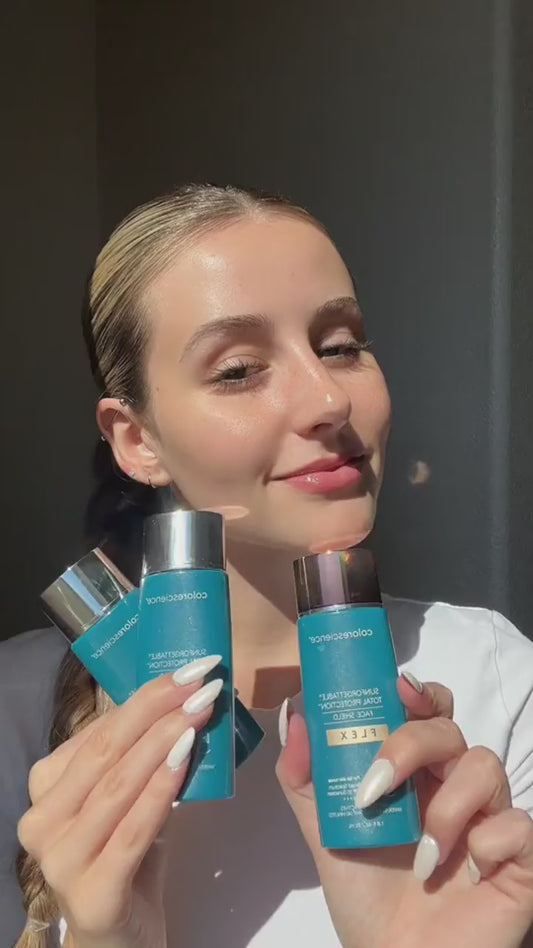 Get that bronzy glow with Colorescience FLEX, GLOW & BRONZE SPF 50 Sunscreens 